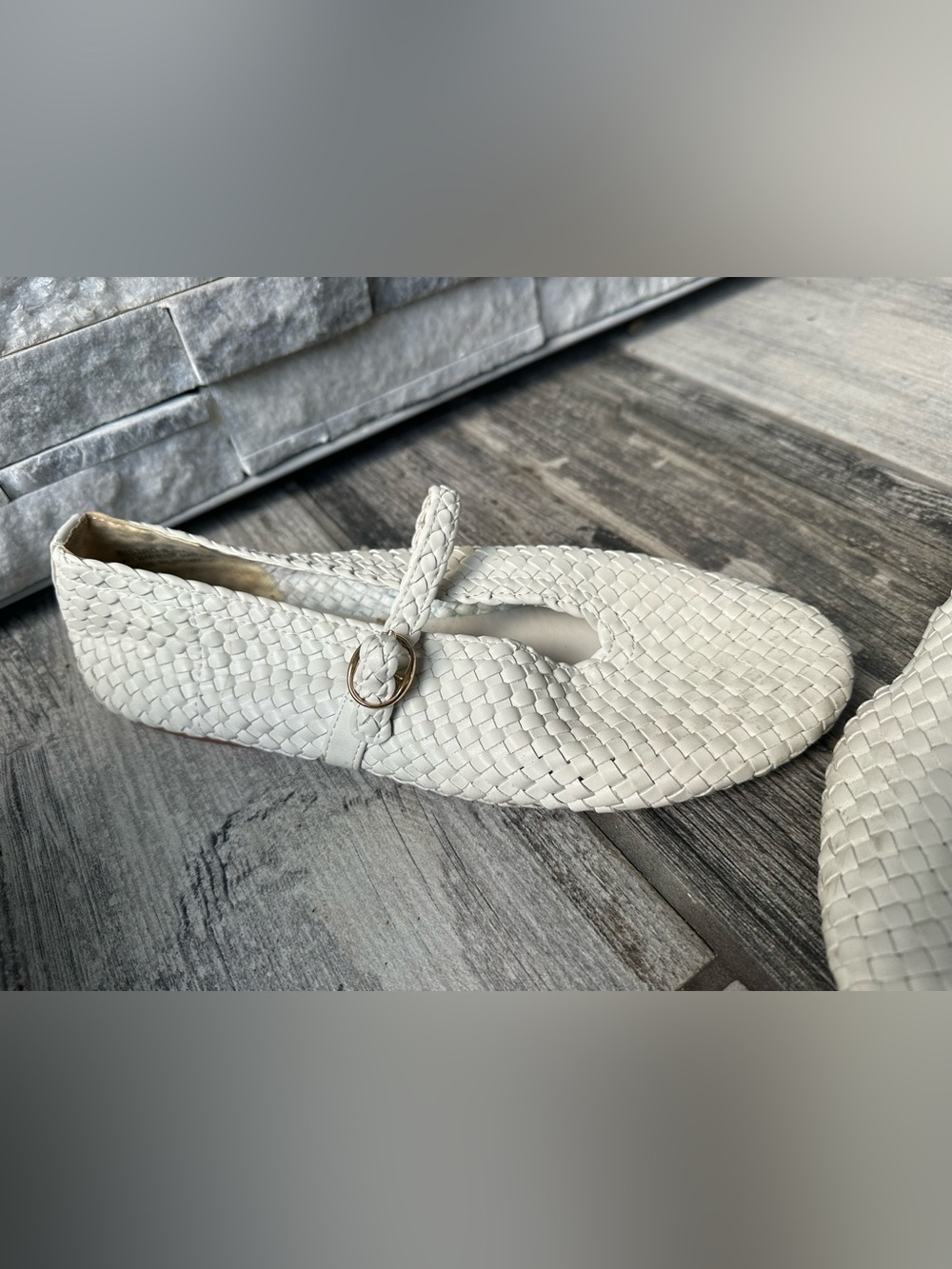 House of Harlow 1960 Cream Woven Women's ballet flats. Very trendy. Size 8.5 - Picture 6 of 10